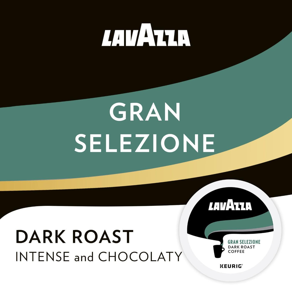 Lavazza Gran Selezione Single-Serve Coffee K-Cup Pods for Keurig Brewer  Dark Roast  32Count Box  (Pack Of 4) 100% Arabica  Rainforest Alliance Certified 100% sustainably grown  Value Pack