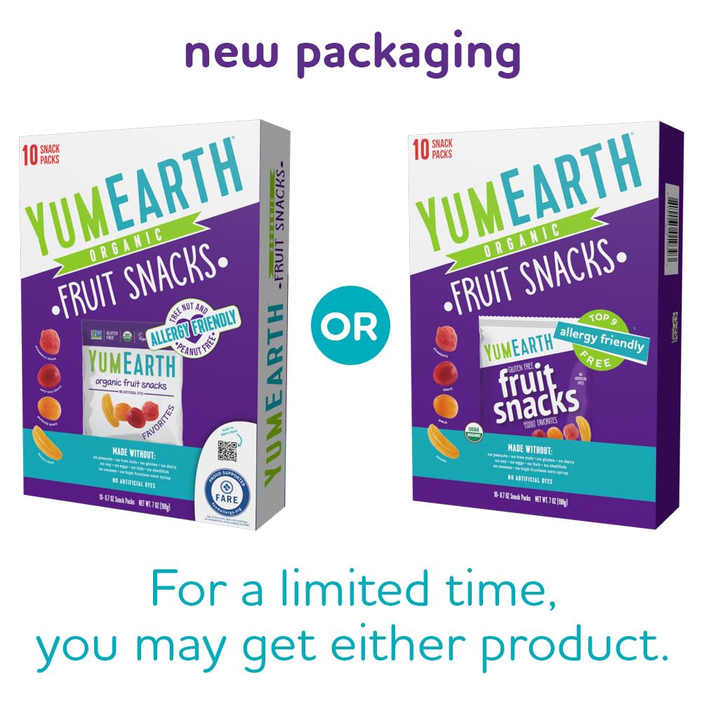 Yumearth Organic Fruit Snacks Box, 0.7 Ounce (Pack Of 10)