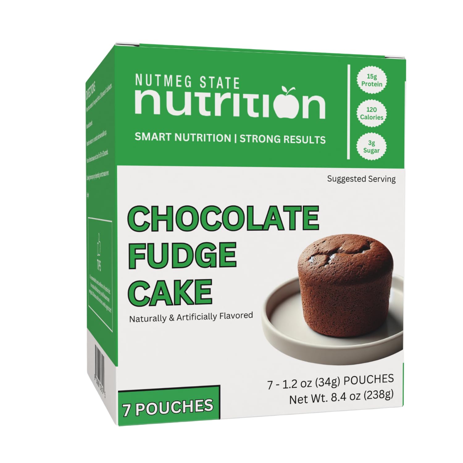 Nutmeg State Nutrition High Protein Chocolate Mug Cake Mix, 15g Protein, 120 Calories, 1.2 Ounce (Pack of 1)