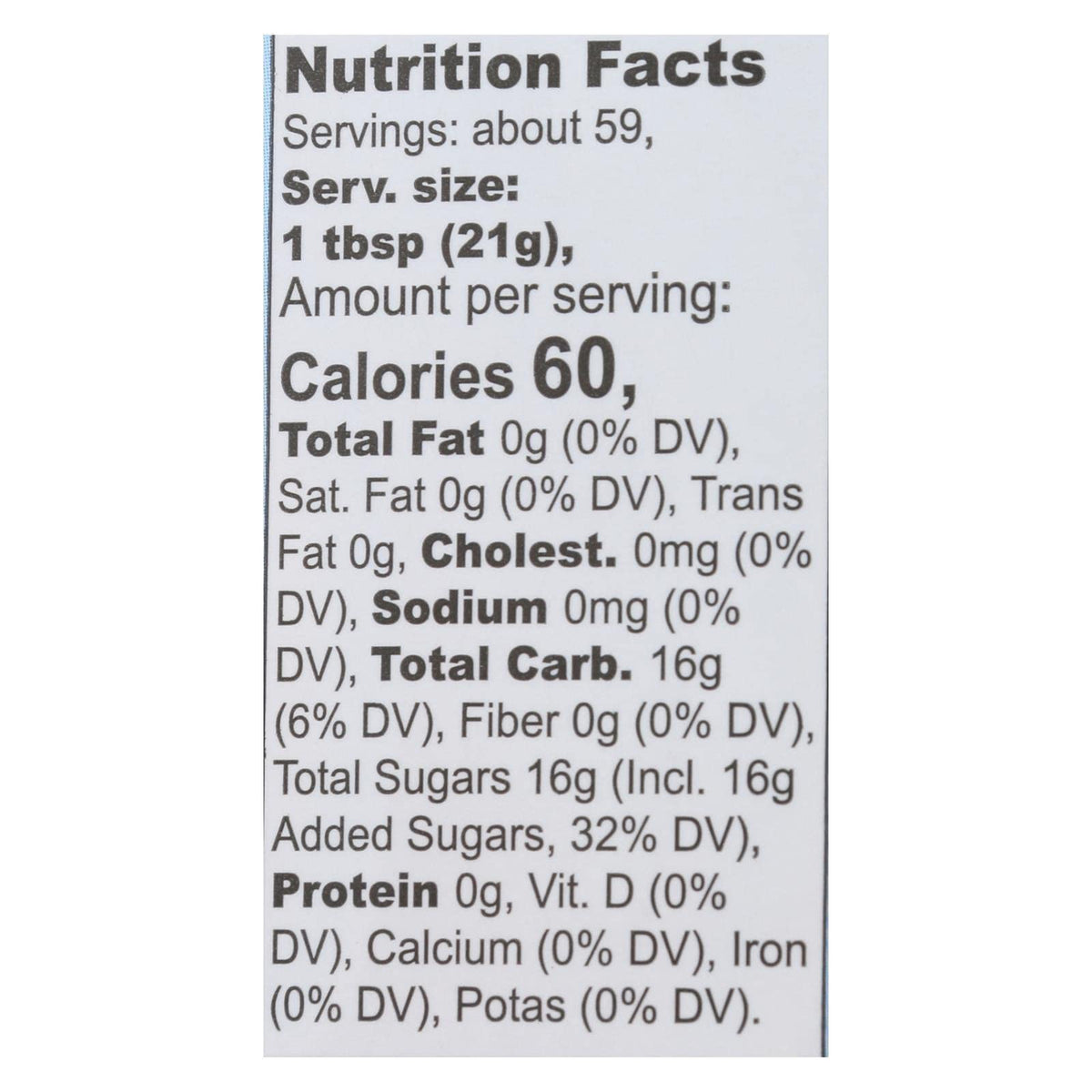 WHOLESOME SWEETENERS AGAVE BLUE ORG, 44 OZ, PK- 6