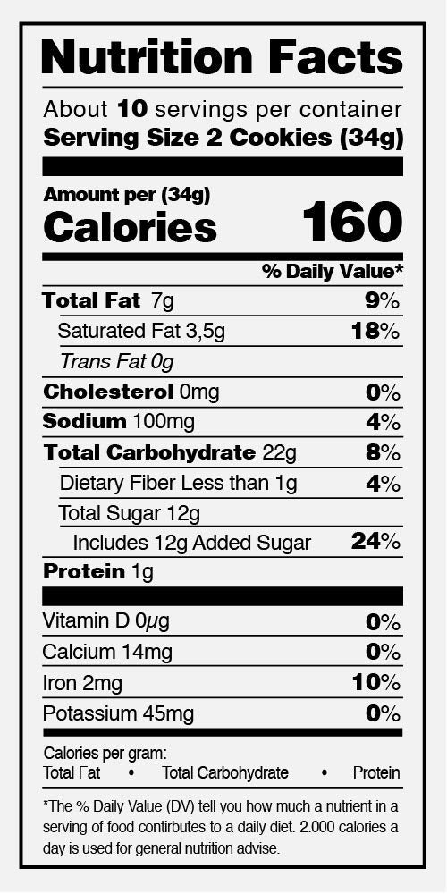 Tru Blu Duplex Cookies With Chocolate & Vanilla Cream | No Artificial Ingredients | No High Fructose Corn Syrup | Made In The Usa | 12 Ounce (Pack Of 3), Packaging May Vary