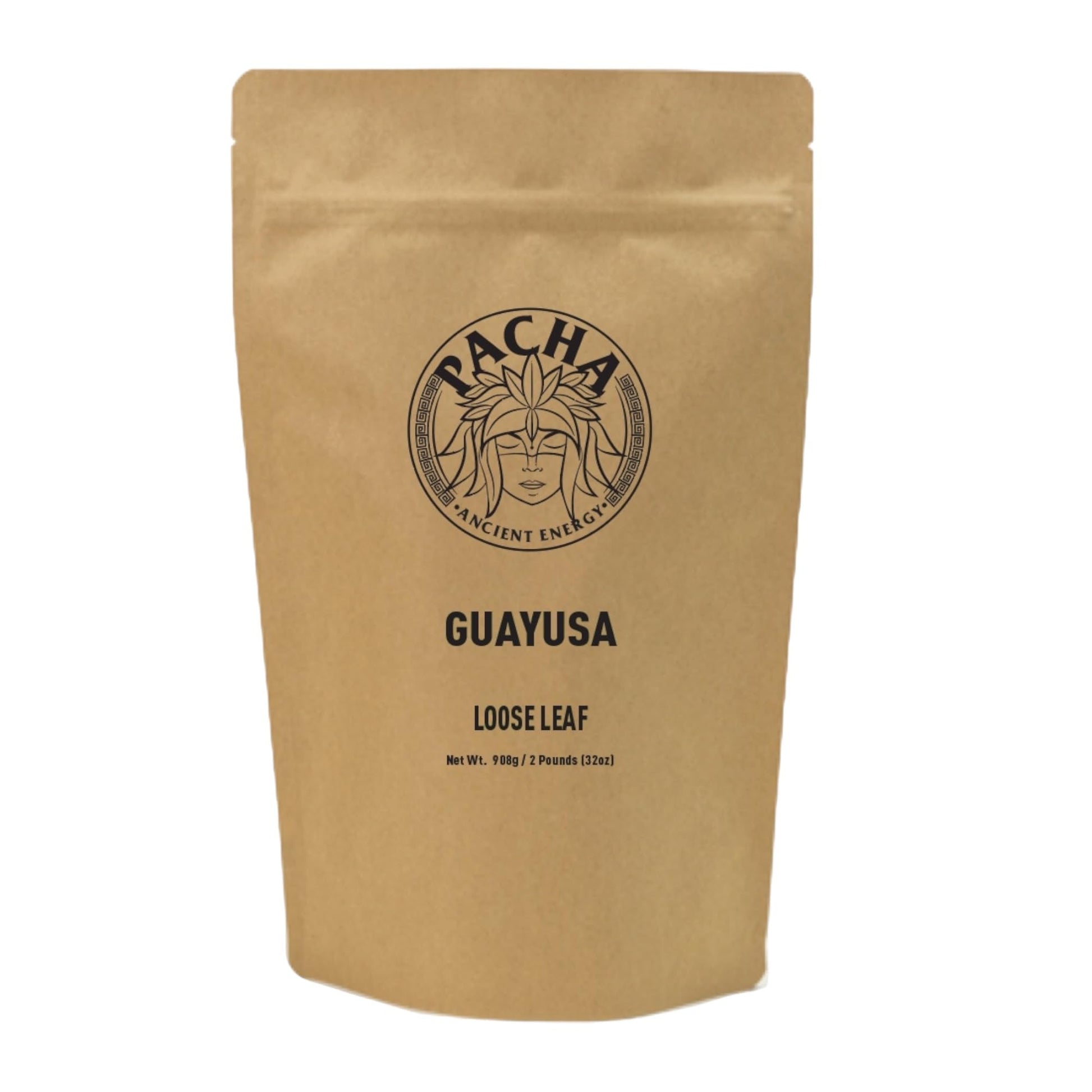 PACHA GUAYUSA LOOSE LEAF TEA - 2 Pounds, High Natural Caffeine, Clean Energy Alternative to Coffee, Yerba Mate, Green Tea