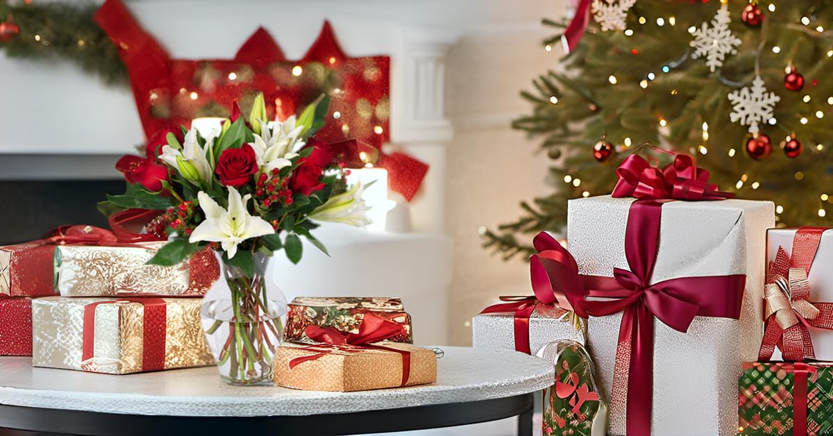 Benchmark Bouquets, Red Elegance, Glass Vase Included, Gift Fresh Flowers for Birthday, Anniversary, Get Well, Sympathy, Congrat