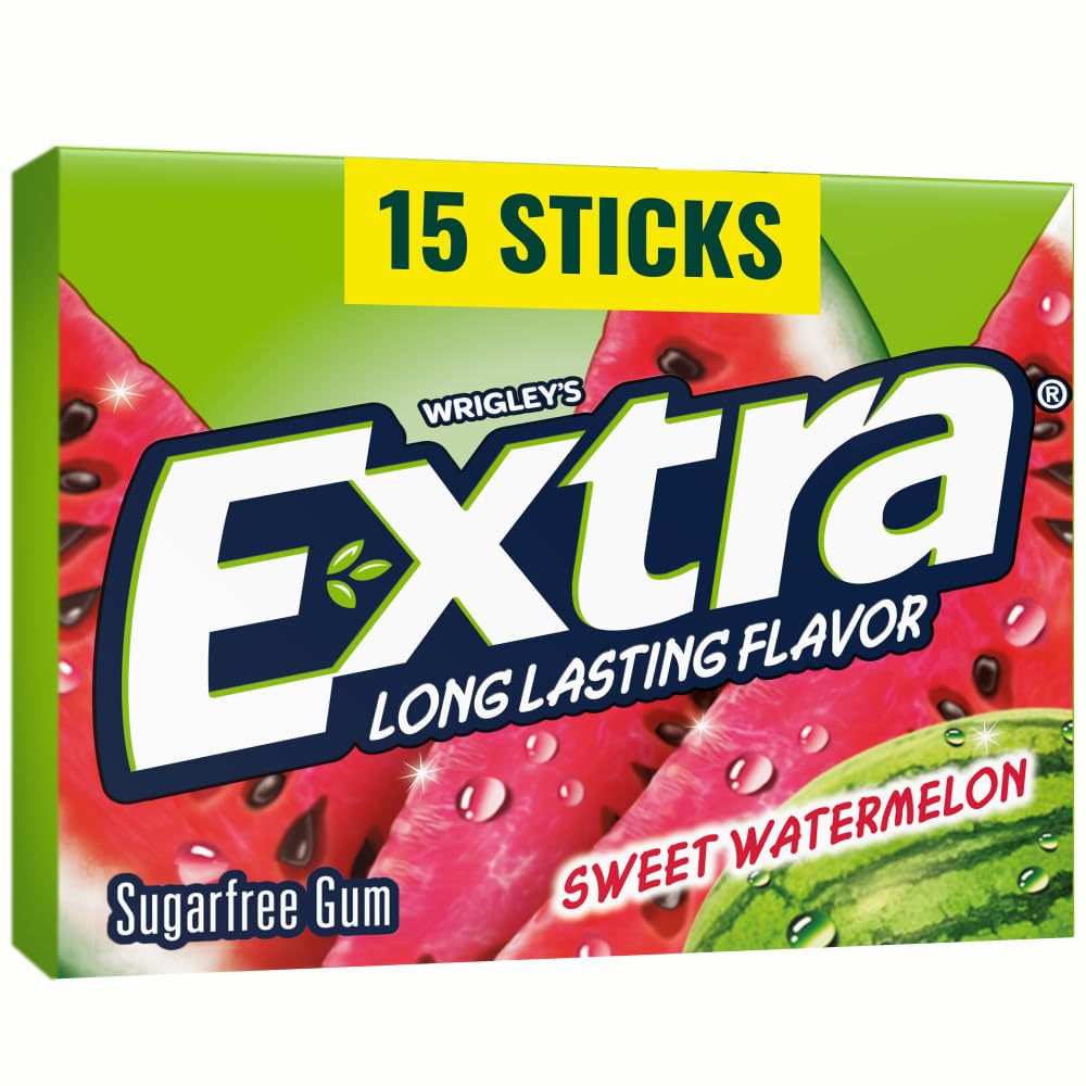 Extra Chewing Gum - Wrigleys Extra Fruit Sensations Sweet Watermelon, Sugar Free, 15 Count