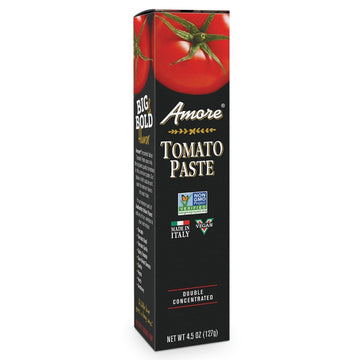 Amore Vegan Tomato Paste In A Tube - Non Gmo Certified And Made In Italy (Pack Of 1)