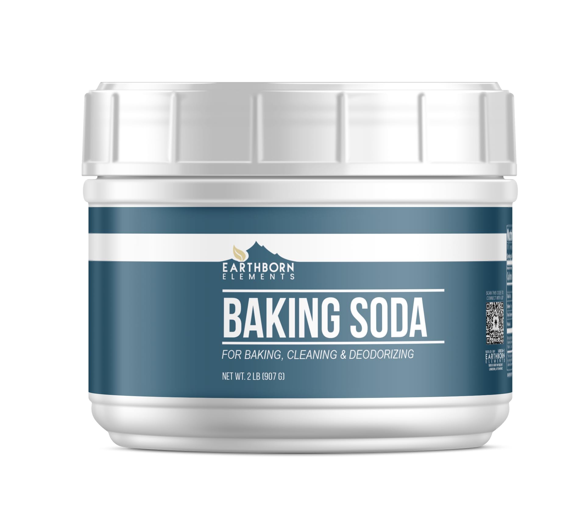 Earthborn Elements Baking Soda (2 Lb) Sodium Bicarbonate, Cooking, Cleaning & Deodorizing