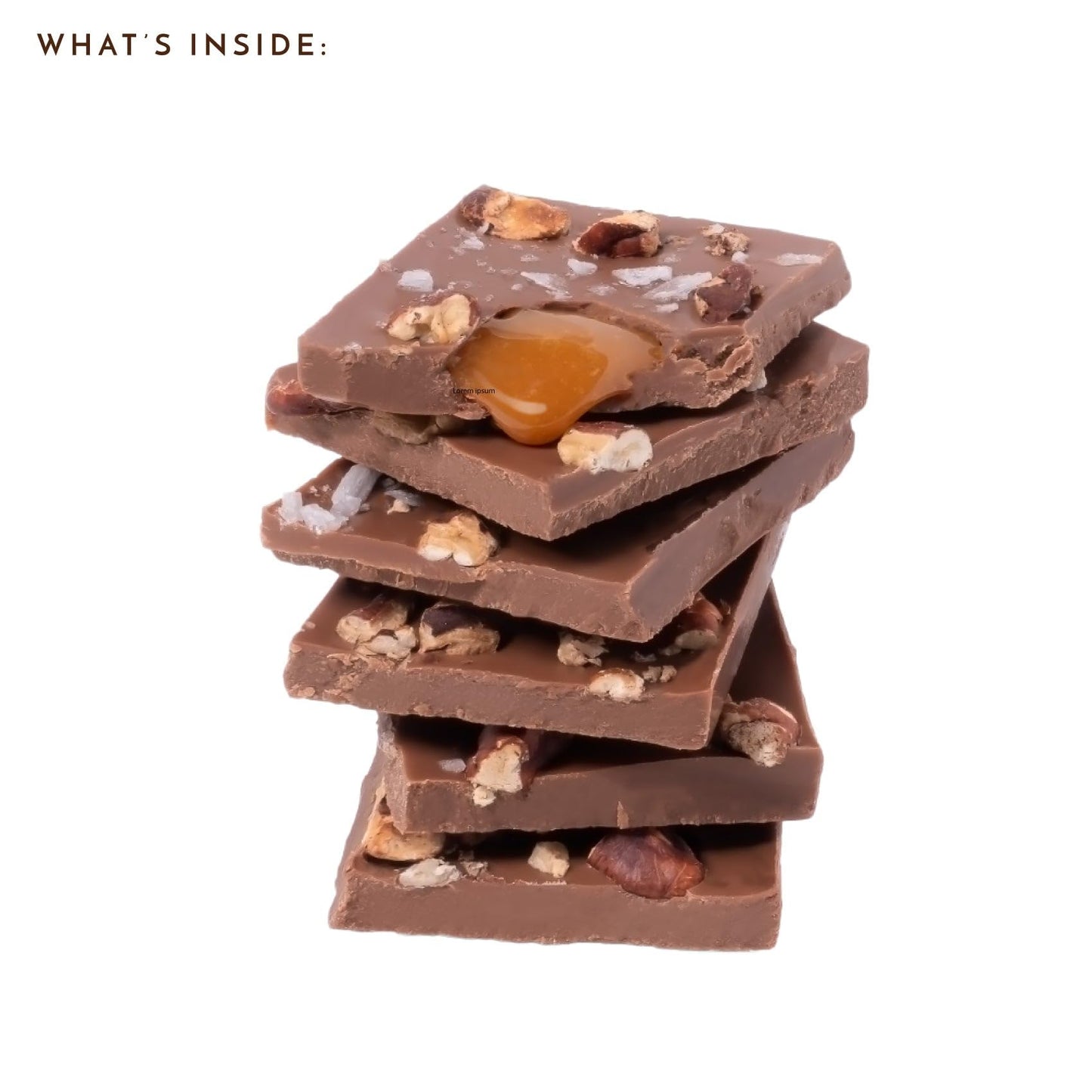 Ethel M Sea Salt Milk Chocolate Bar with Pecan Caramel, 85g, Small Batch, Brown