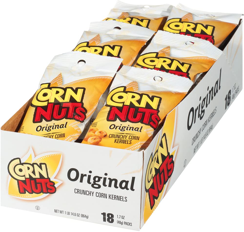 CORN NUTS Original Crunchy Corn Kernels Snack, 18 Count(Pack of 2)