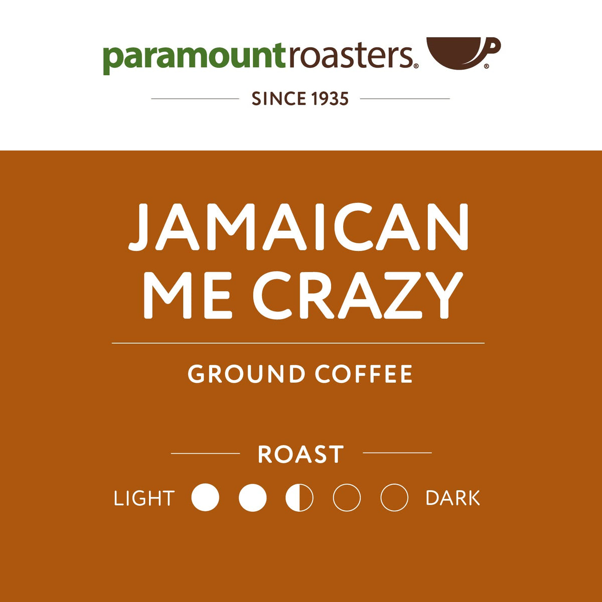 Paramount Roasters Jamaican Me Crazy Flavored Ground Coffee, 12 Oz Medium Roast, Paramount Coffee Company