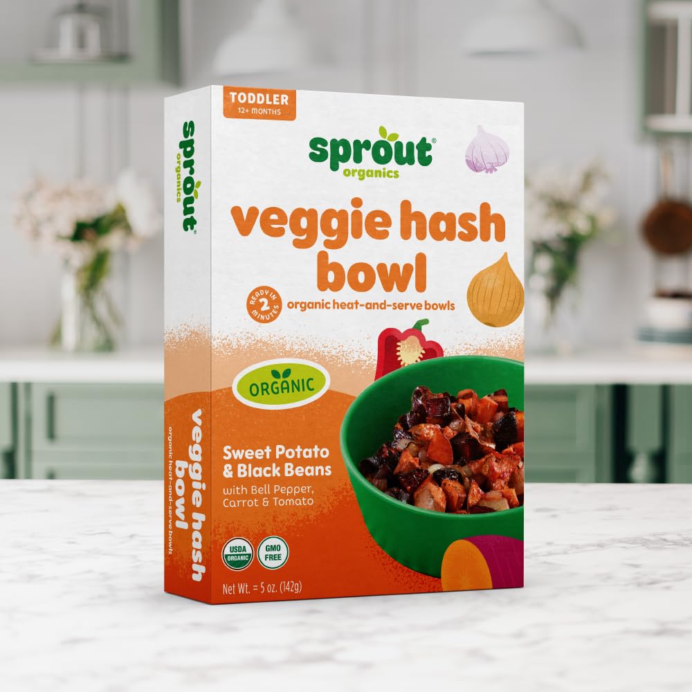 Sprout Organics, Toddler Meal, Veggie Hash Breakfast Bowl, 5 Oz (8-Count)