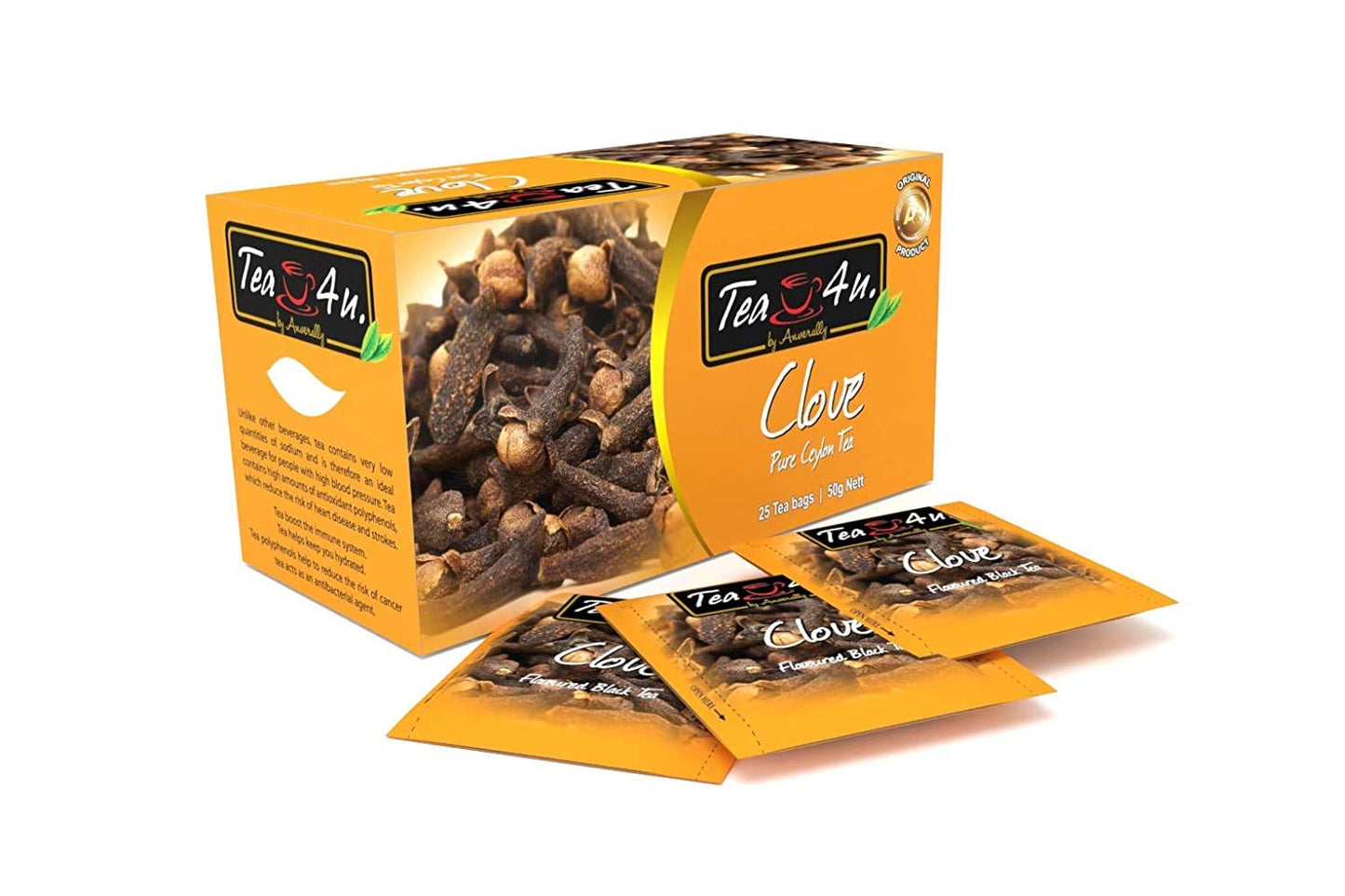 Tea4U Flavored Black Teabags - Original Ceylon Tea (Clove)