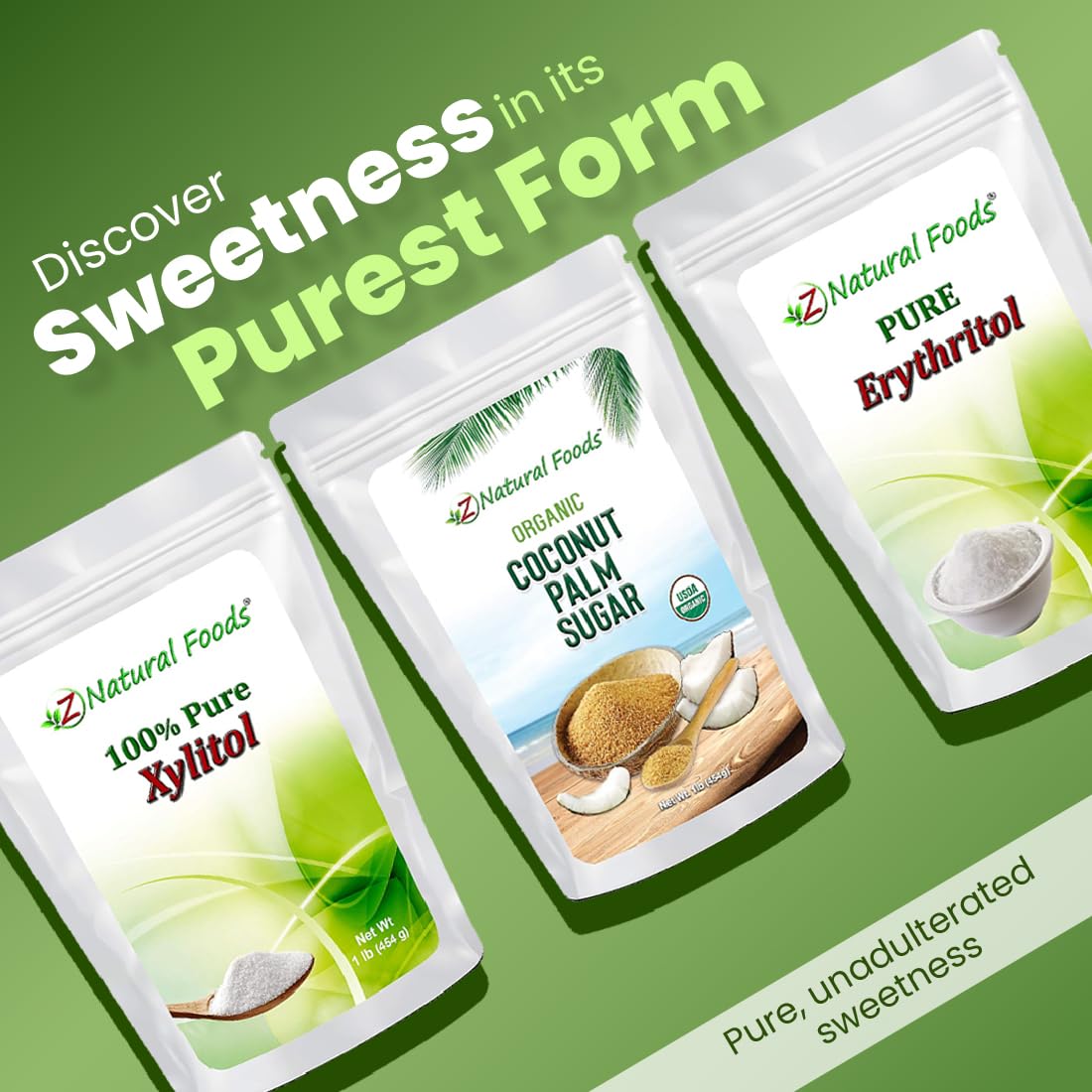 Organic Erythritol - Zero Calorie Alternative Sweetener - Low Glycemic Sugar Substitute - Great for Coffee, Tea, Drinks, Shakes,