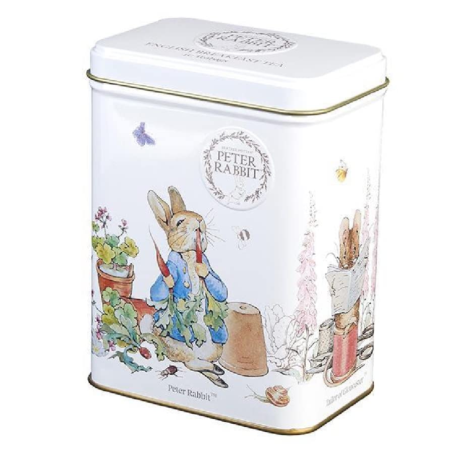 New English Teas Peter Rabbit Tea Tin With 40 English Breakfast Teabags, Beatrix Potter