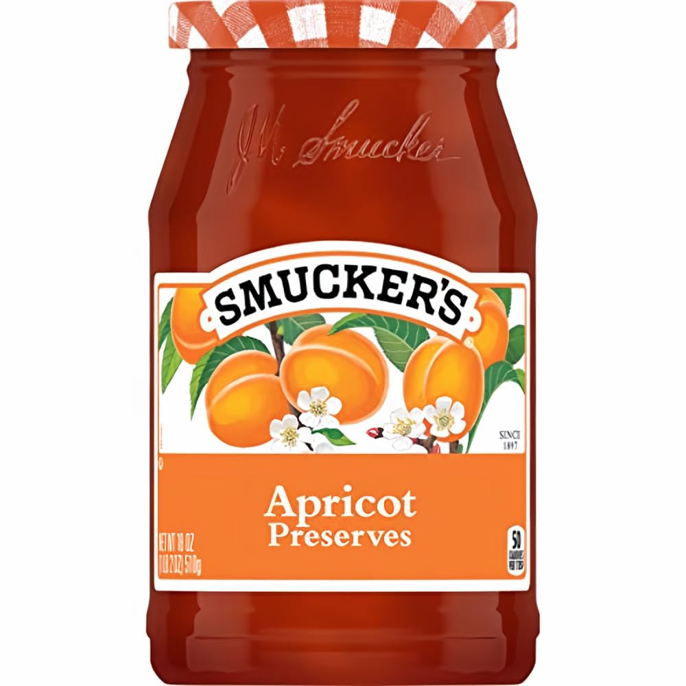 Smuckers, Apricot Preserves, 18oz Jar (Pack of 2)