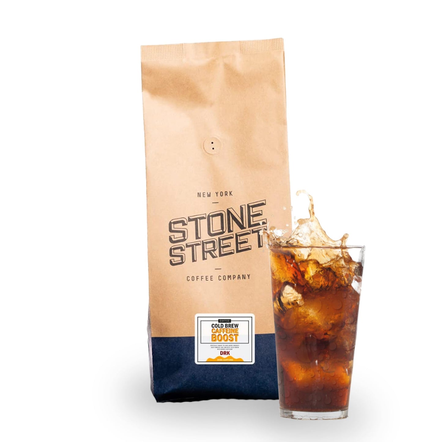Stone Street Cold Brew Coffee, Boost Blend, Dark Roast, Coarse Ground, 32 Ounce