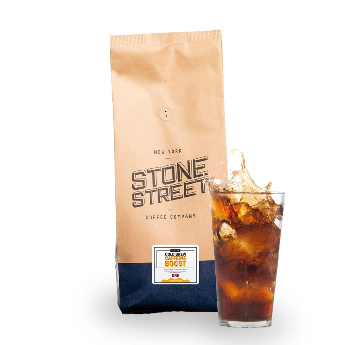 Stone Street Coffee Cold Brew, Dark Roast, Whole Bean, High Caffeine, 32 oz
