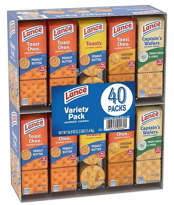 Lance, Variety Pack Sandwich Crackers, (40 pack)