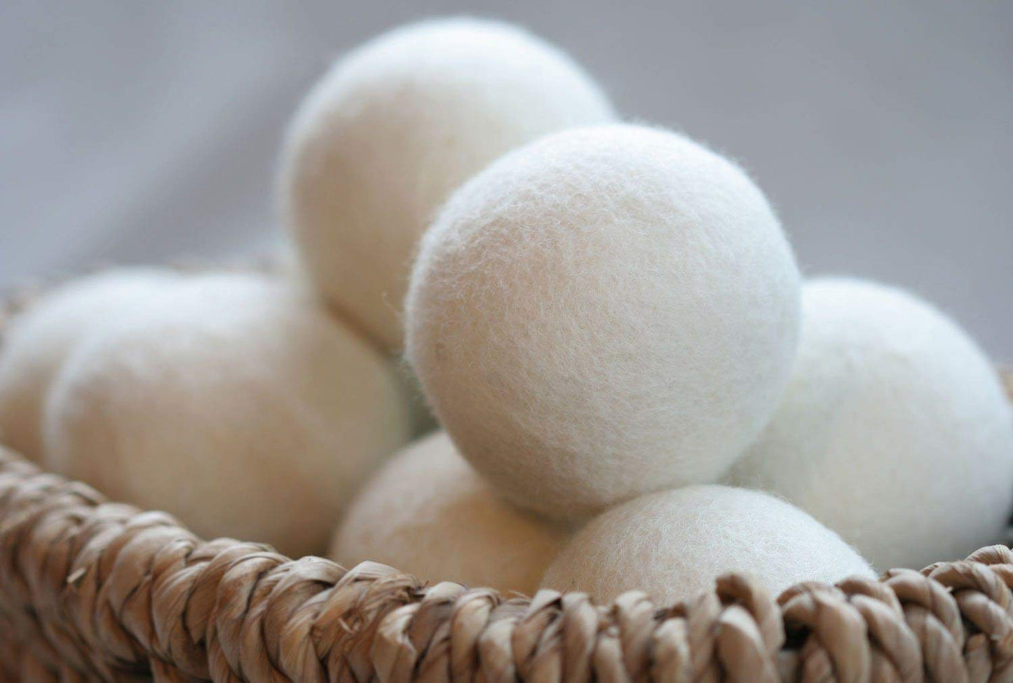 6 Pack All Natural Organic Wool Dryer Balls Xl Size - Reusable Chemical Free Natural Fabric Softener, Anti Static, Reduces Cloth
