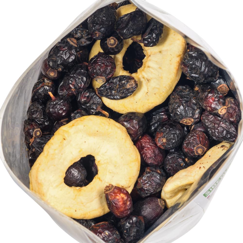 Siberian Green Dried Rose Hips Whole Seeds - Herbal Tea 1 kg (2.2 lbs) - Dark Red Brown