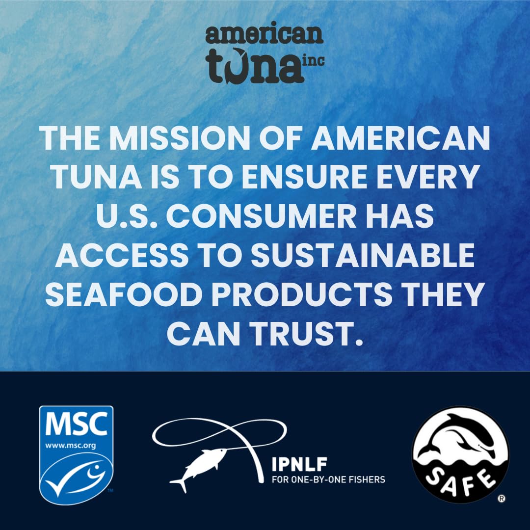 American Tuna Wild Albacore Tuna - MSC Certified, Sustainable, Sea Salt, 6 oz Can, Set of 6