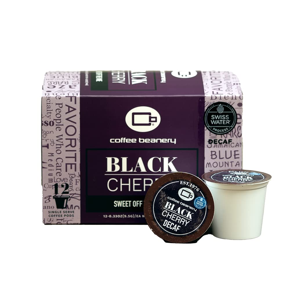 Coffee Beanery Black Cherry Decaf Coffee Pods - Medium Roast, 12 Count