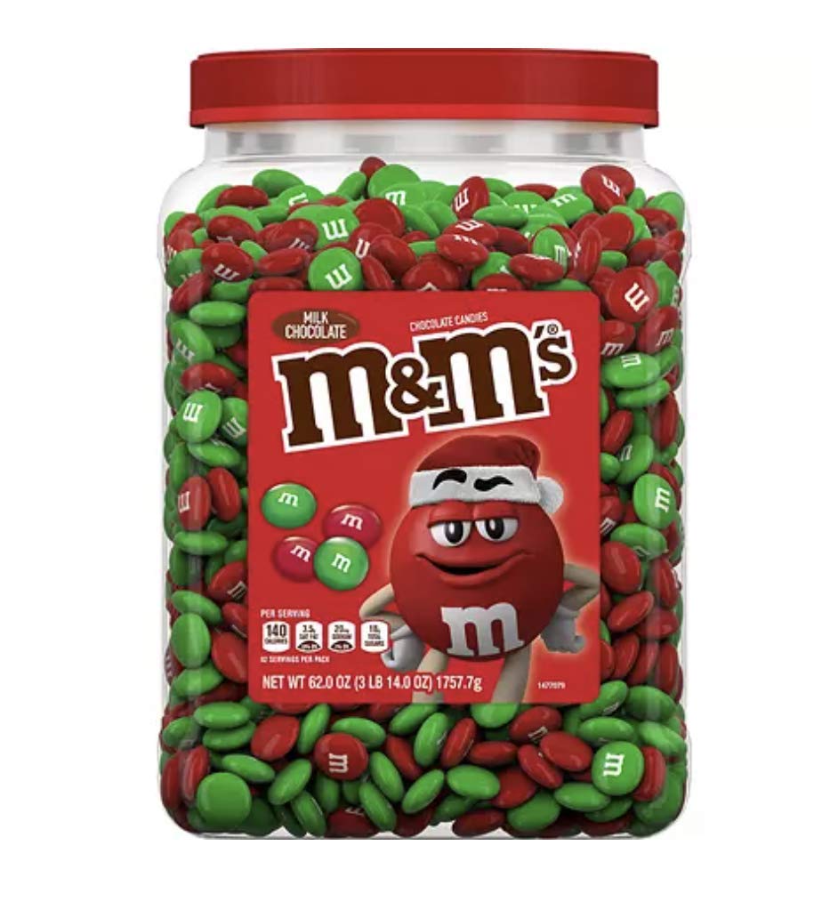 M&Ms Chocolate Candies Christmas Edition Pantry-Size, 62 Ounces