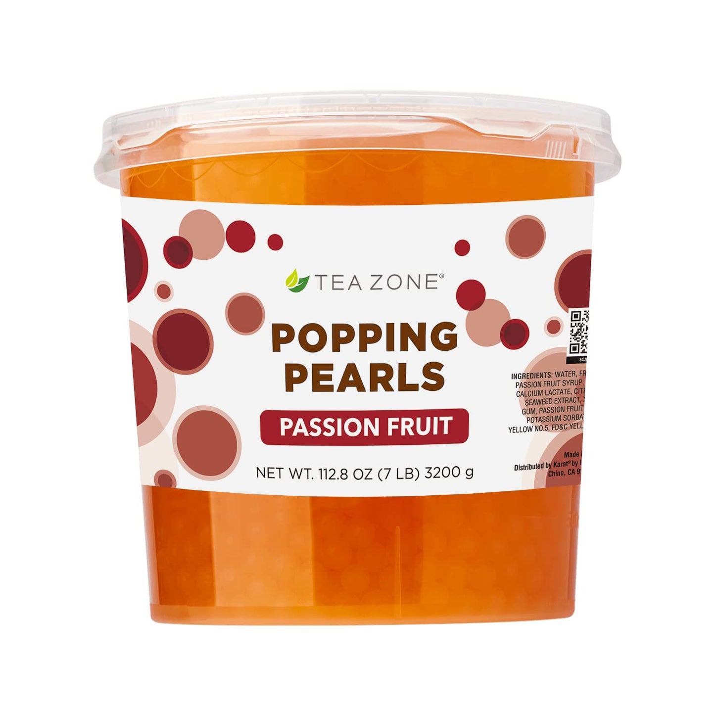 Tea Zone 7 Lb Passion Fruit Popping Pearls