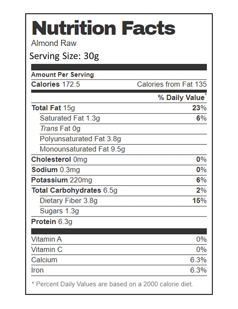 Aiva, Natural Whole Raw Almonds, Unsalted, No Shell - 10 Lb, Grown In The Usa, Raw Whole Almonds With Skin