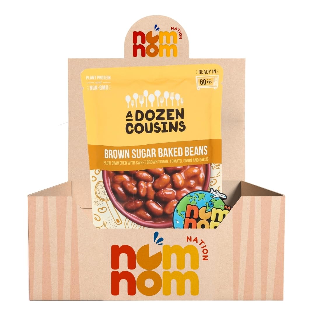 A Dozen Cousins Beans Baked Brown Sugar 10 oz - Baked Beans for Meals and Sides - Baked Beans Canned Option for Bean Salad - Doz