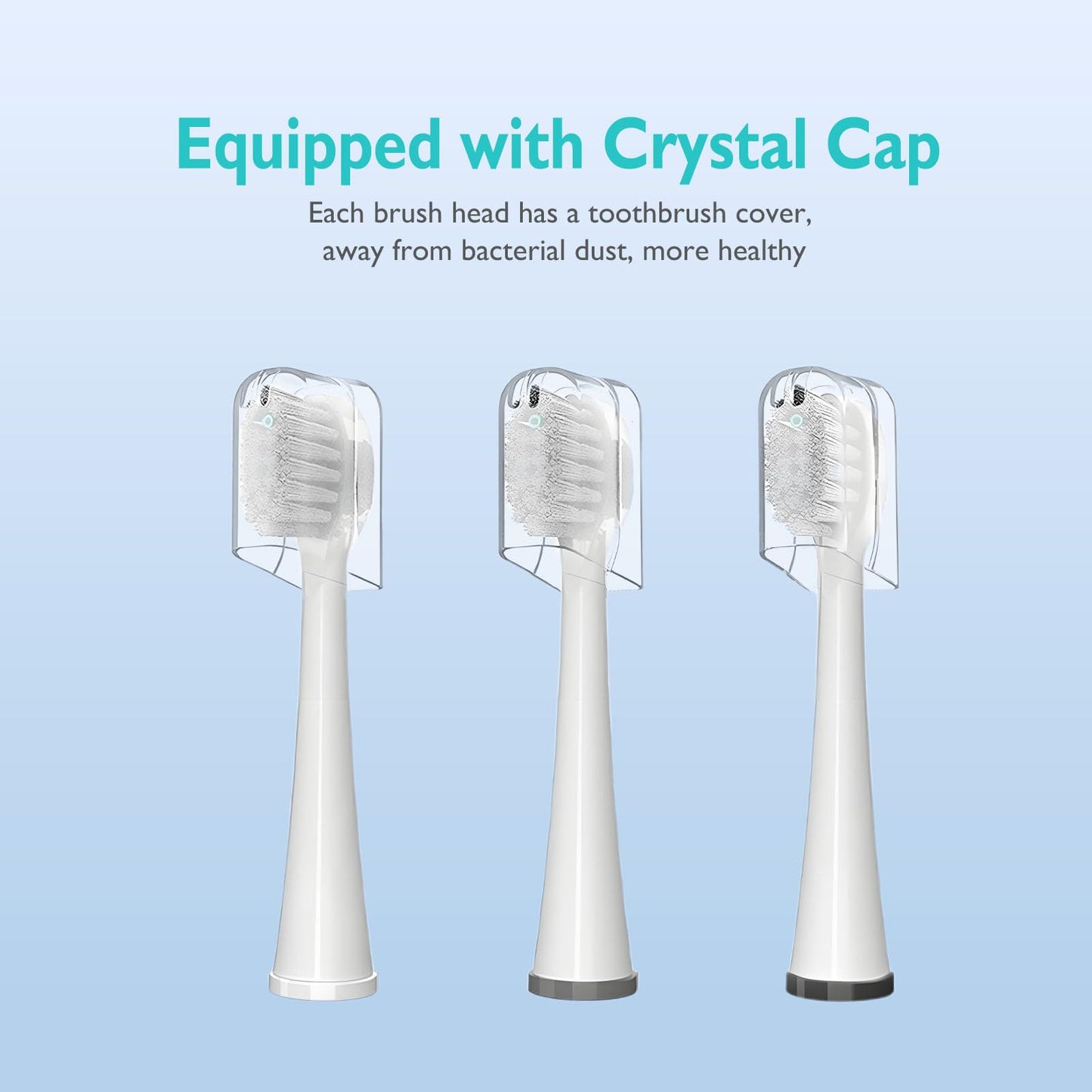 Replacement Brush Heads For ???????????????? ??????????-???????????? Flossing Toothbrush With Cover, Compact, 3 Count White, Har