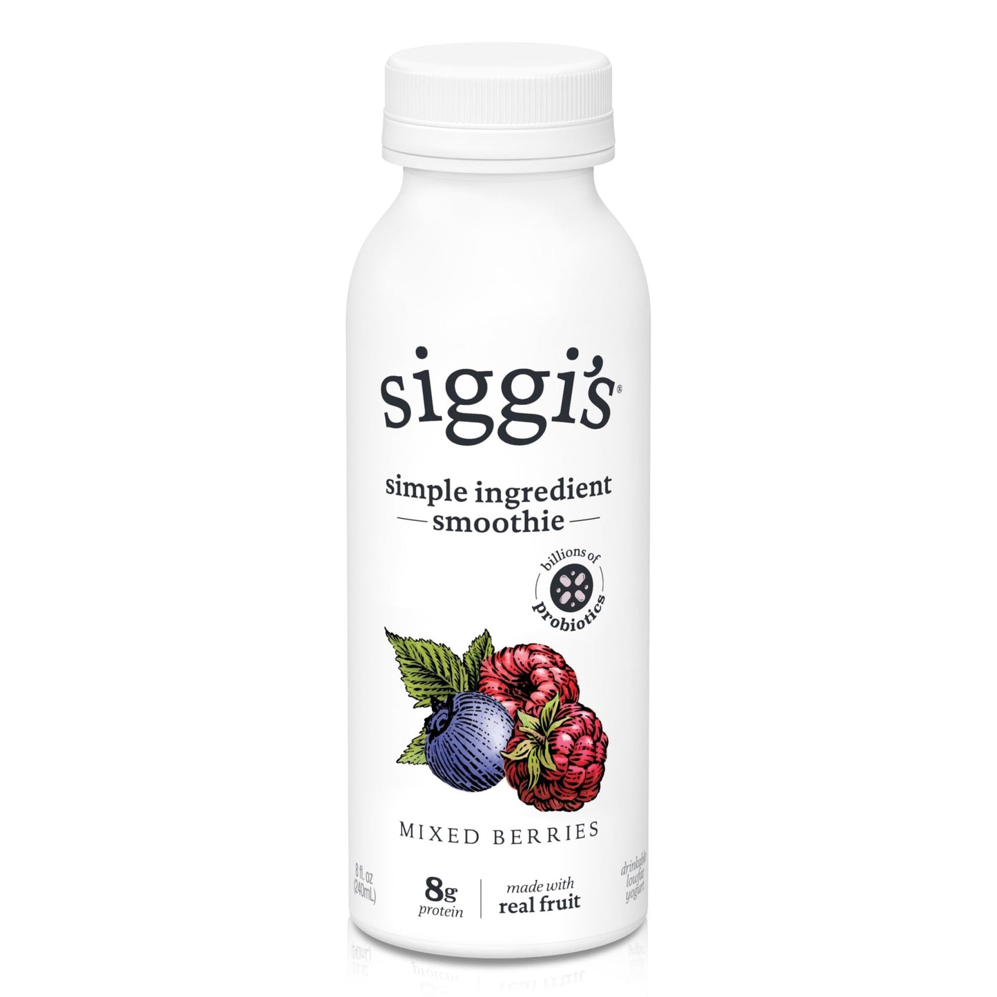 Siggis Mixed Berry Low Fat Drinkable Yogurt, 8oz
