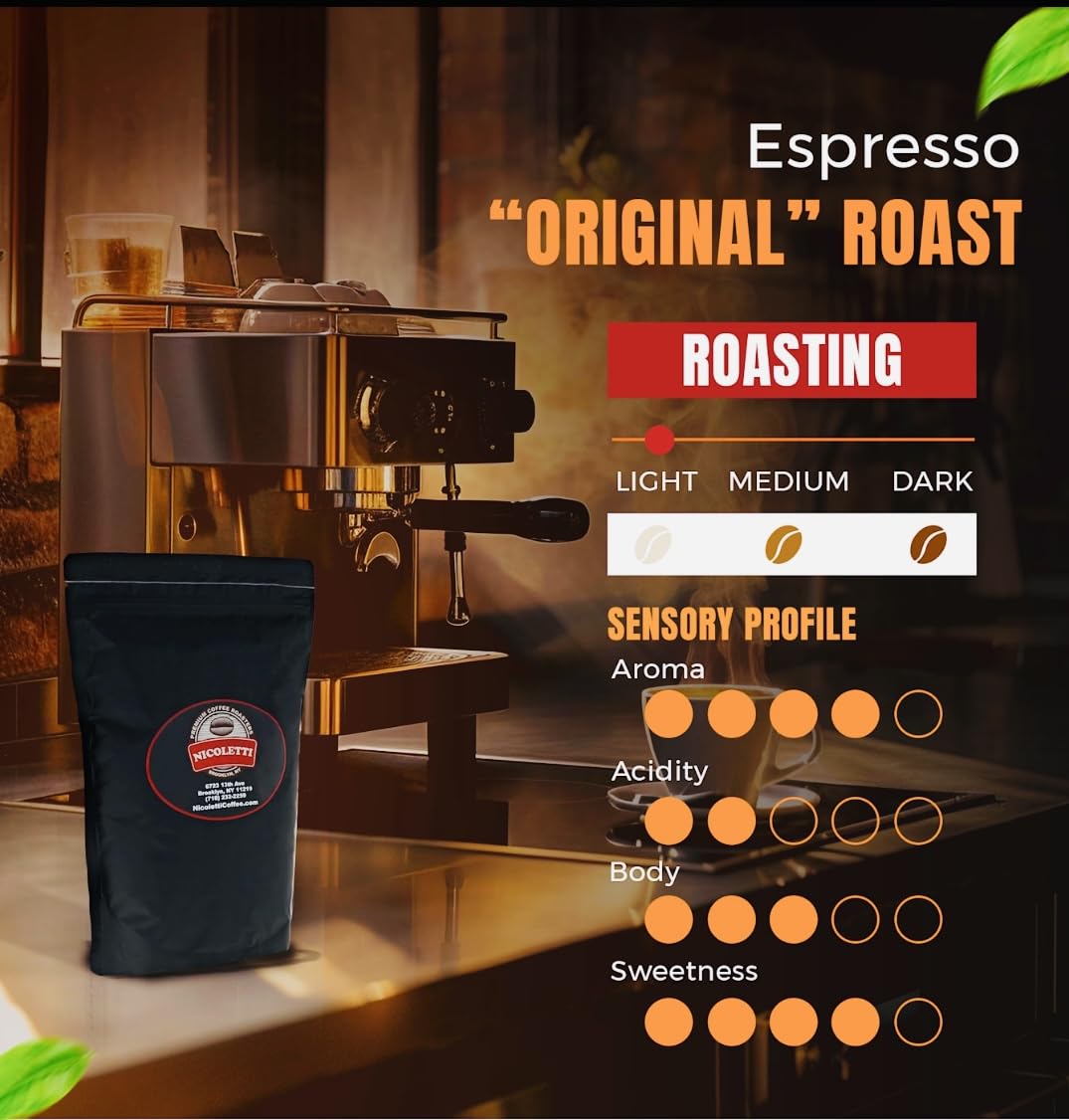 Nicoletti Coffee Espresso Roast Sampler (3 Pack Of 1 Pound Each) Whole Beans Fresh Roasted