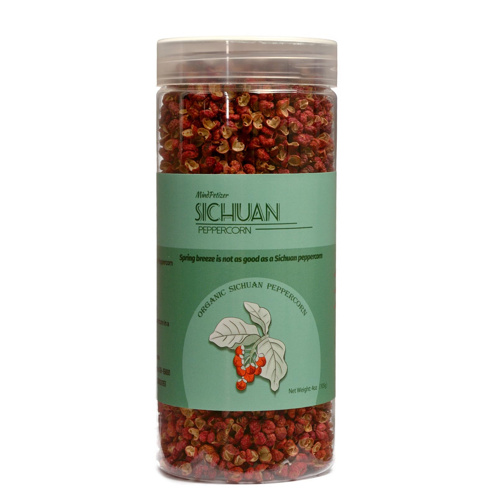 Sichuan Peppercorns Whole Organic 4Oz-Authentic Szechuan Red Peppercorns For Grinder Refill  Fresh Strong Flavor Seasoning For Chinese Dishes Mapo Tofu  Kung Pao Chicken Less Seed(113G)