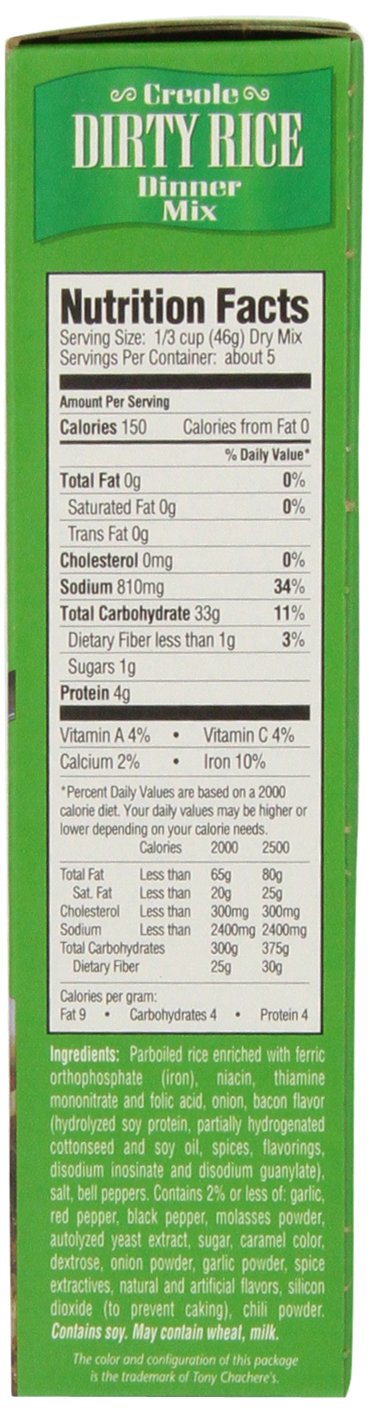 Tony Chachere'S Dirty Rice Mix, 8-Ounce (Pack Of 12)
