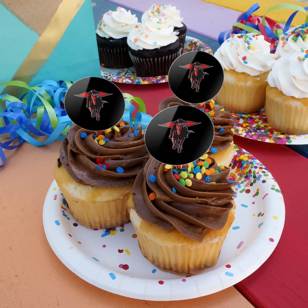 Texas Tech University Secondary Cupcake Picks Toppers Decoration Set Of 6