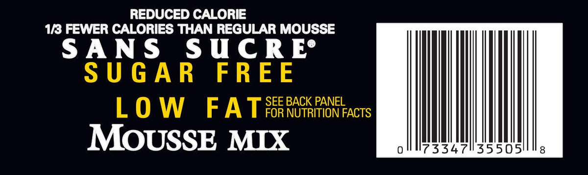 Sans Sucre Mousse Mix - SUGAR FREE, LOW FAT French Vanilla TWO 1.5 OZ ENVELOPES NET WT. 3 OZ. (85G)