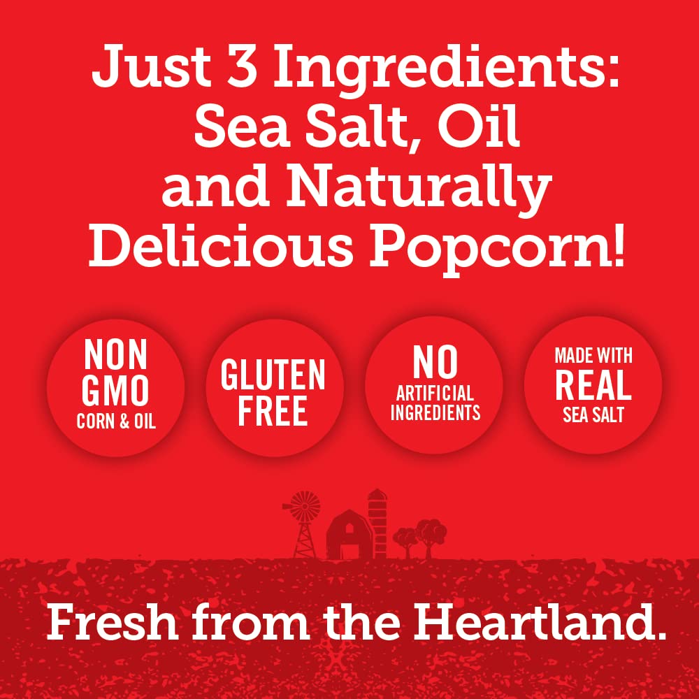 Popcorn, Indiana Sea Salt Popcorn, 2.1 Oz (Pack of 6)