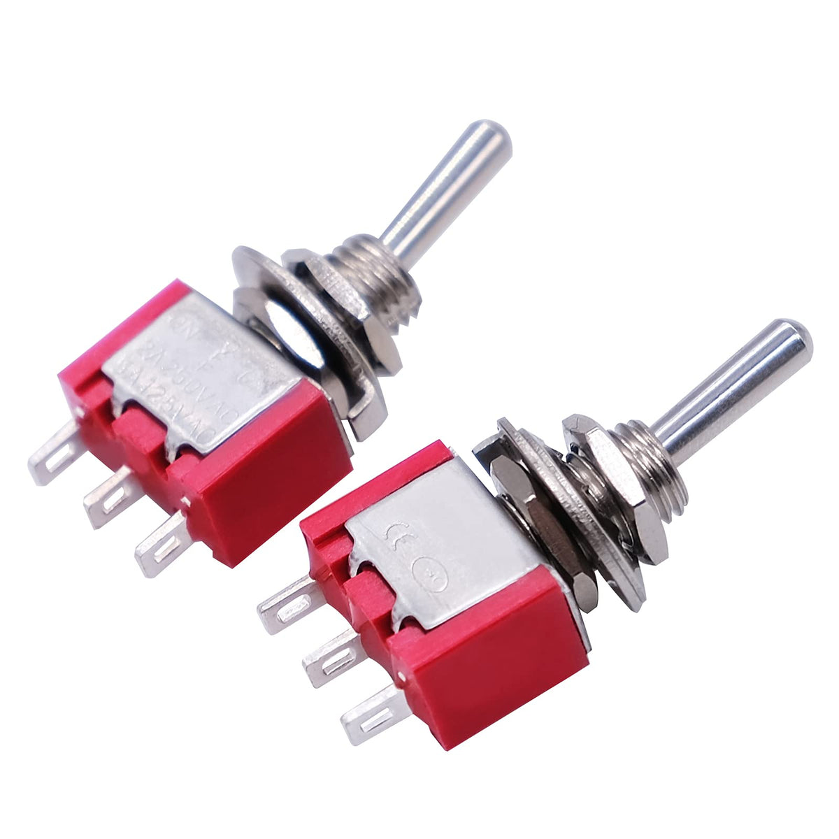 Mxuteuk 8Pcs Mts-103 3 Terminal 3 Position Spdt Mini Miniature Toggle Switch Car Dash Dashboard Onoffon 5A 125V 2A 250V