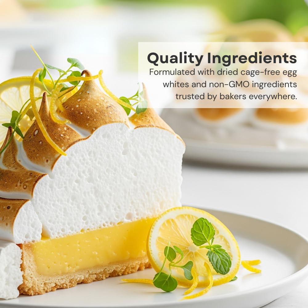 Chefmaster Meringue Powder, Egg White Substitute, Non-GMO, Easy-to-Use, 8 oz