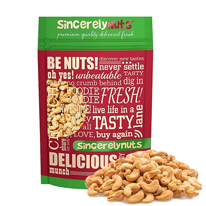 Sincerely Nuts Whole Cashews Roasted & Salted, 5 lb Bag, Deluxe Kosher Vegan Snack, Healthy Protein Source
