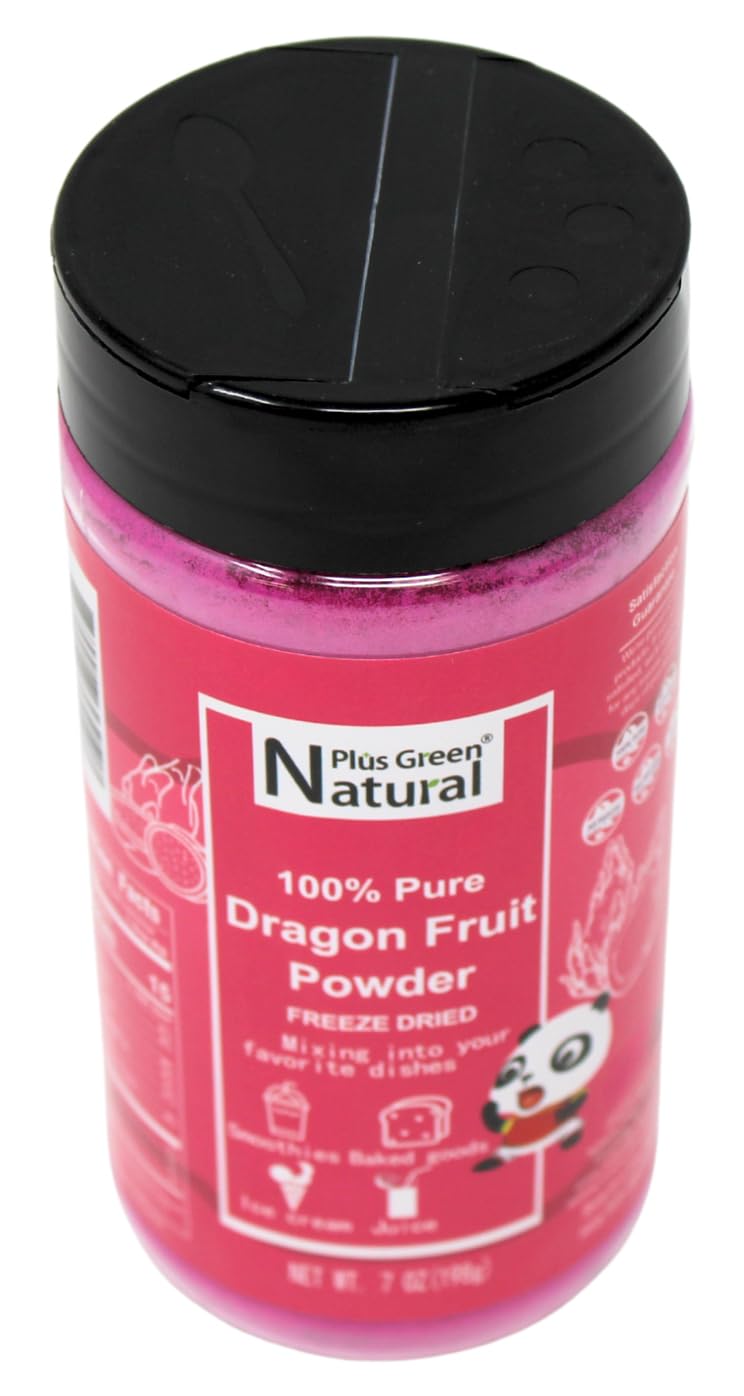 Npg Freeze Dried Red Dragon Fruit Juice Powder 7 Ounces, Dehydrated Fresh Dragonfruit Pitaya Powder For Food Coloring, Baking, P