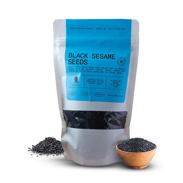Quintal Mx Premium Quality Black Sesame Seeds - 100% Natural Mexican Sourced Sesame Seeds Whole - Ajonjoli Negro - Gluten Free -