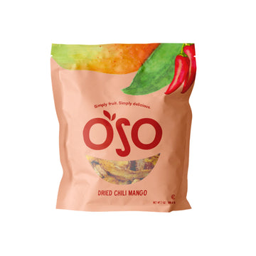 Oso Snacks Dried Chili Mango. No Sugar Added, 100% fruit. Clean ingredients, Vegan, Non-GMO. Naturally Sweet Healthy Snack. 7 Oz