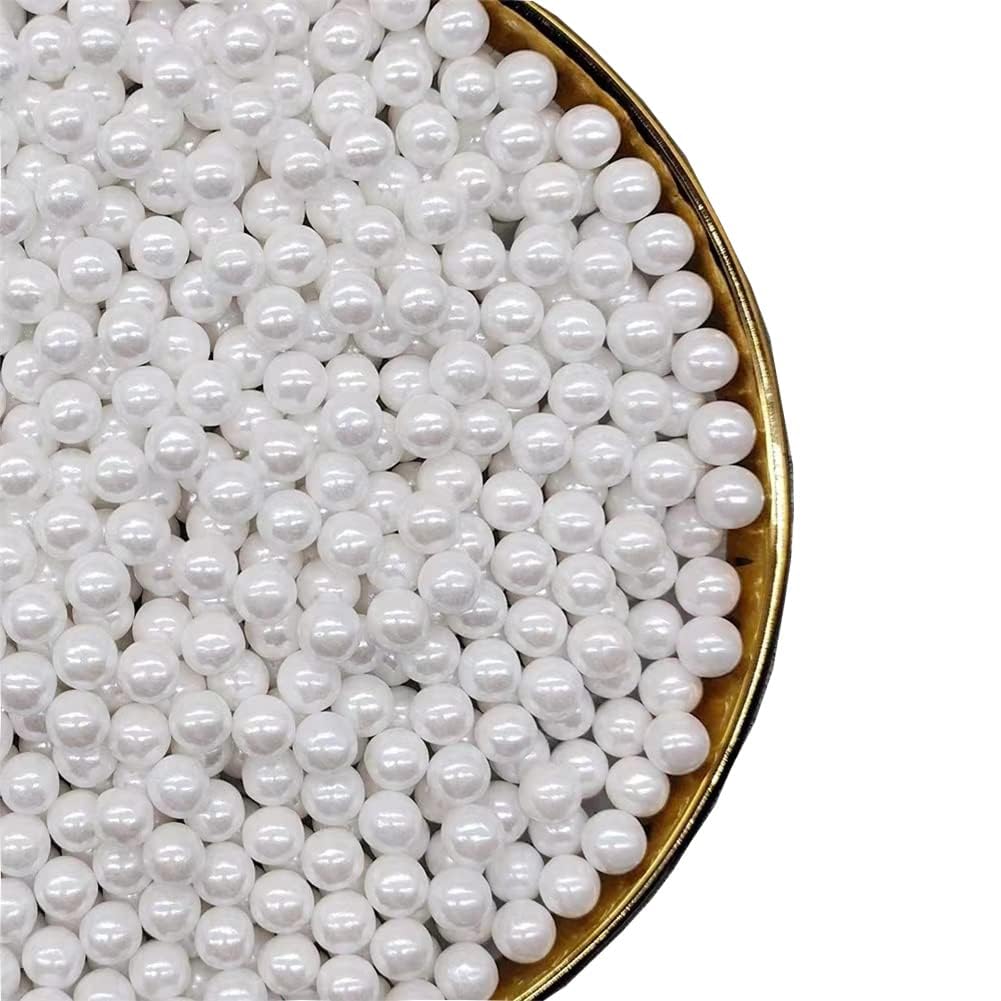 Sprinkles Pearl Sugar 7Mm Candy 120G/ 4.2Oz Baking Edible Cake Decorations Cupcake Toppers Cookie Decorating Ice Cream Toppings