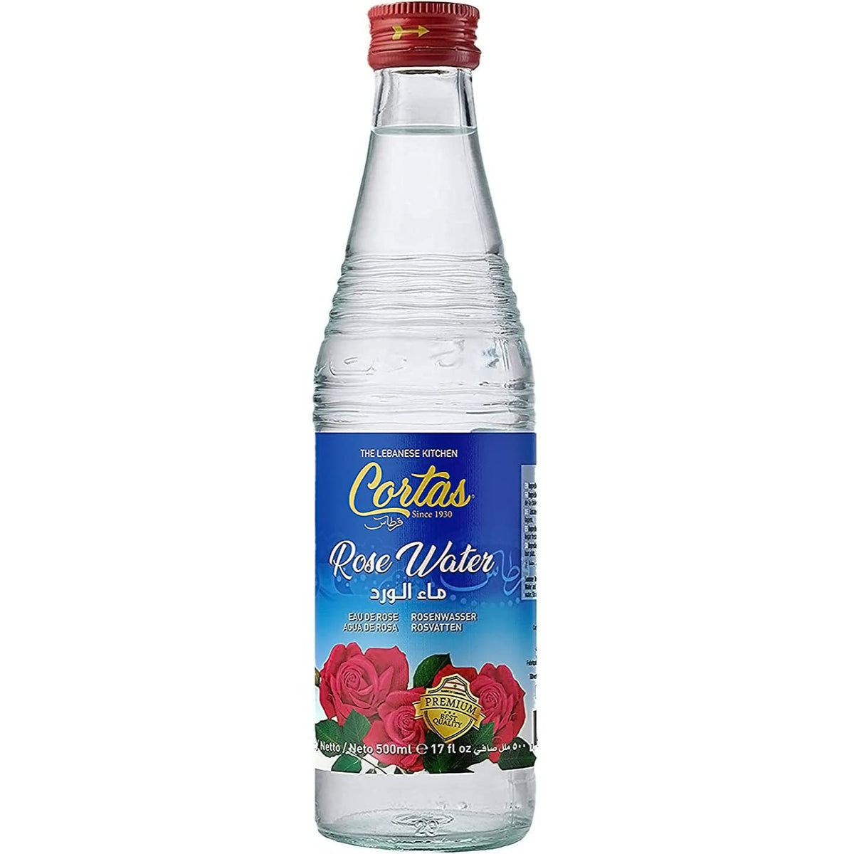 Cortas Rose Flower Water - 17 Fl Oz (500ml) - Large Size