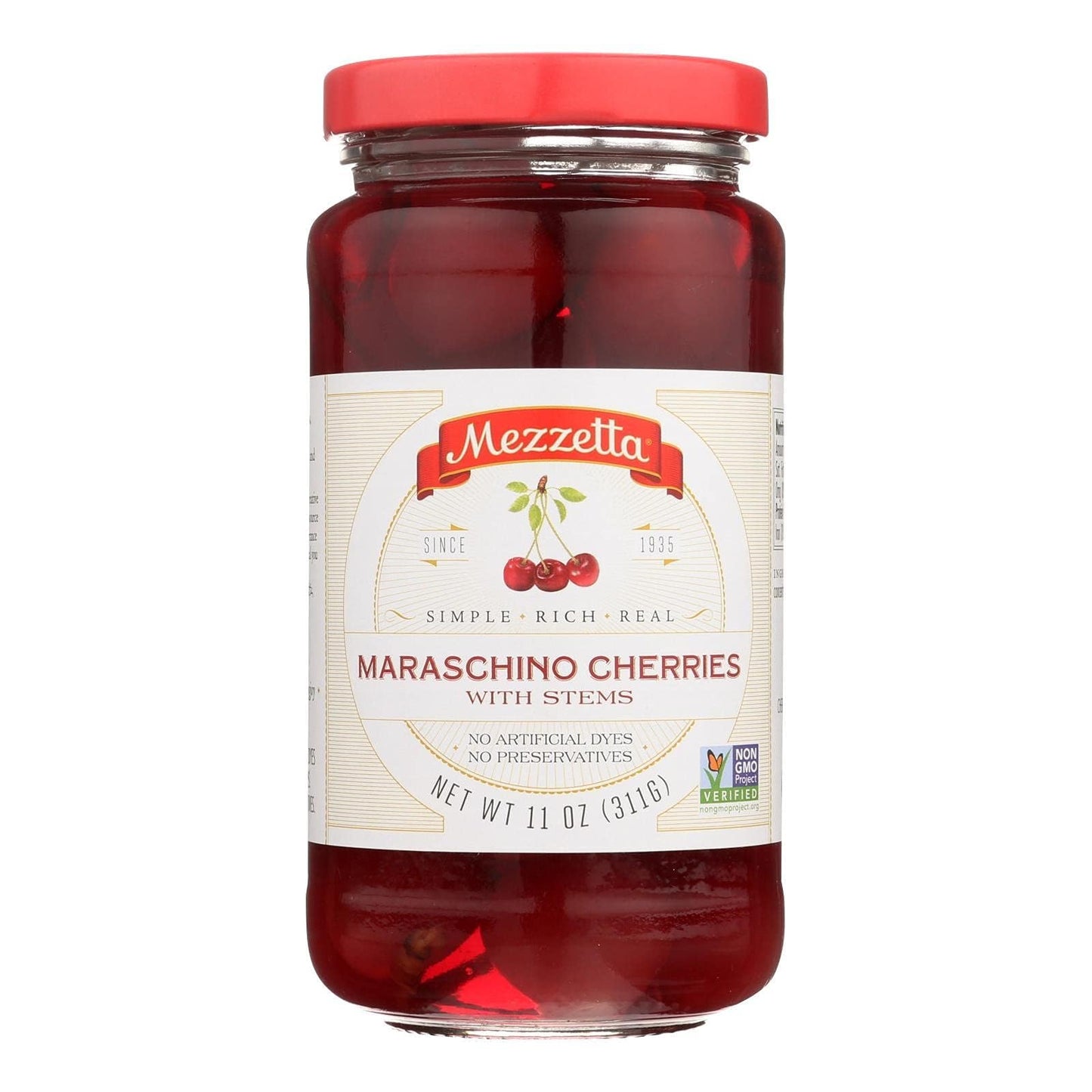 Mezzetta Maraschino Cherries With Stems, 11 Oz