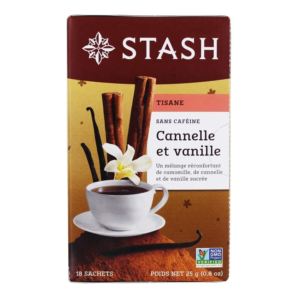 Stash Tea Premium Herbal Tea, Cinnamon Vanilla, 18 Count, Caffeine Free, Model 8481