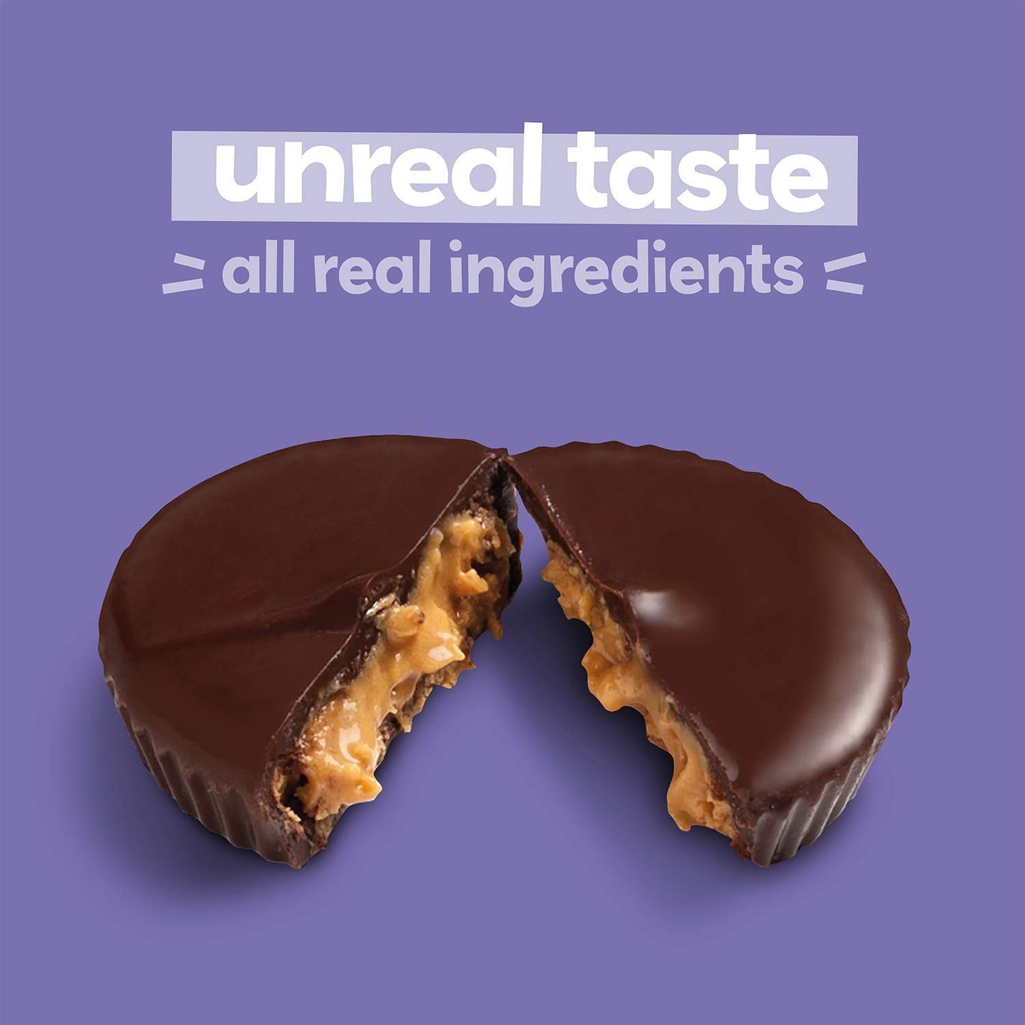 UNREAL Dark Chocolate Almond Butter Cups | Vegan, Gluten Free, Non-GMO | 7.4oz (Pack of 3)