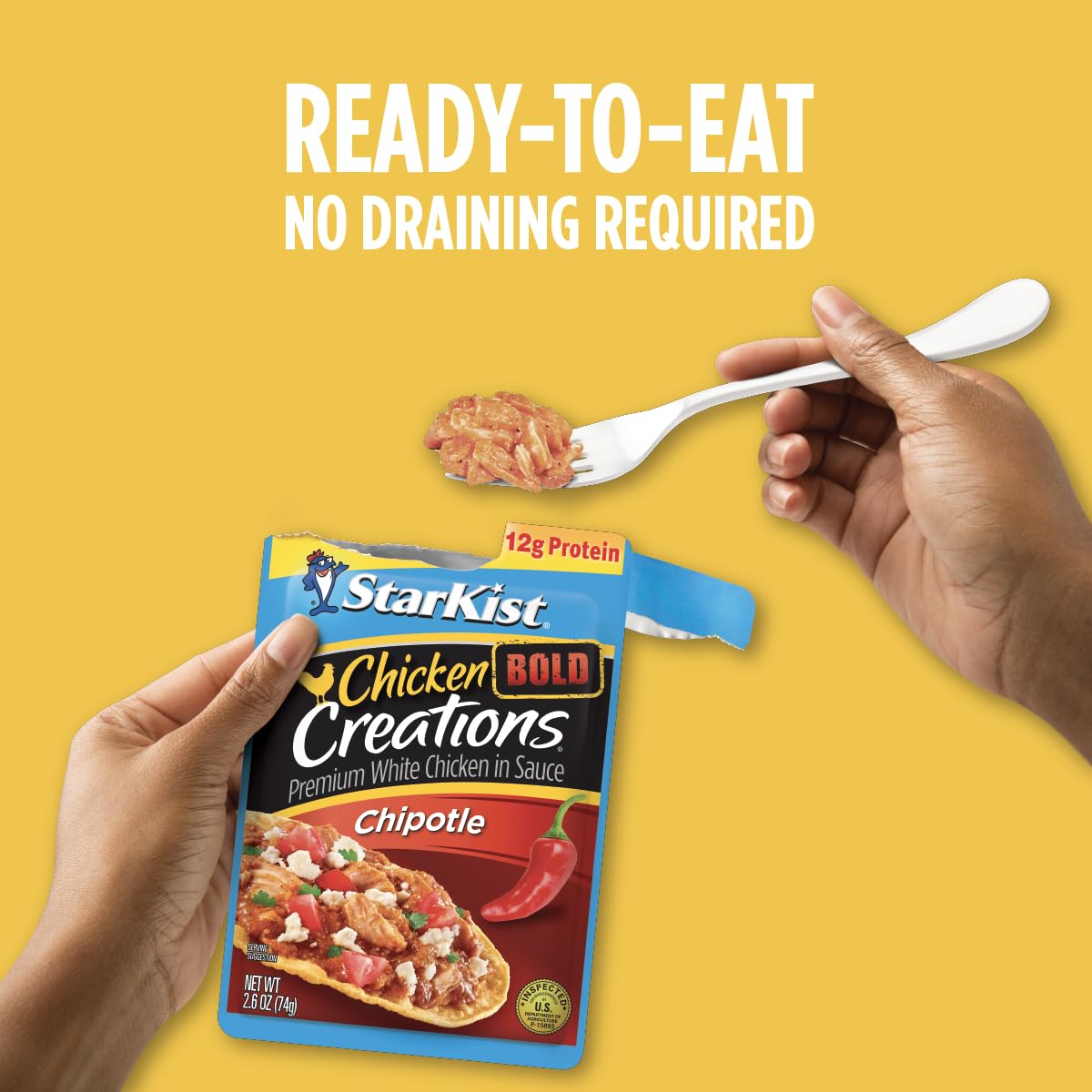 StarKist Chicken Creations Chipotle Pouch, 2.6 oz, Pack of 12