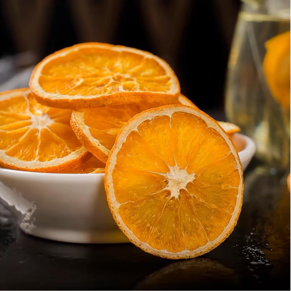 Dehydrated Dried Oranges For Cocktails, Dried Orange Slices3.52Oz/100G, No Sugar Added Fruit Tea 3.52 Oz (23 To 32 Slices)